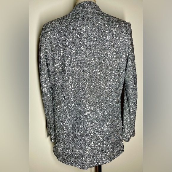 Zadig & Voltaire | Vivi Sequin Blazer in Silver | Party Jacket | Women’s 38 (M) - Picture 4 of 8